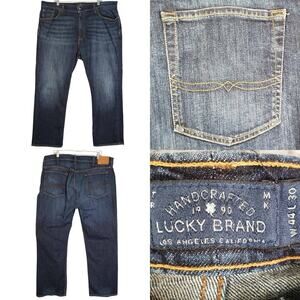Lucky Brand Jeans Men's 44x30 Relaxed Straight Leg 181 Medium Wash Stretch